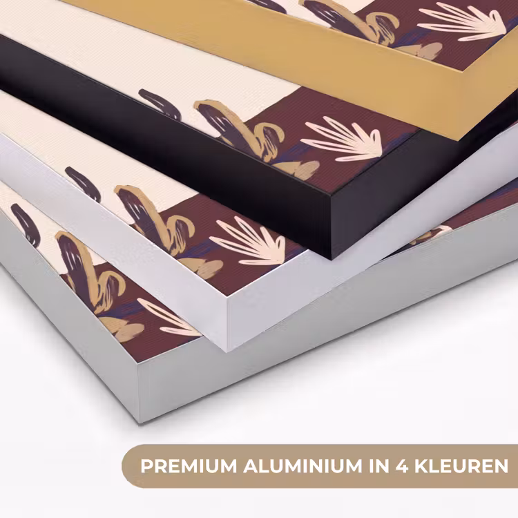 Mensen - Dieren - Cowboy - Abstract - Kleurrijk Textielframe zwart klein -USP_kleurenNL