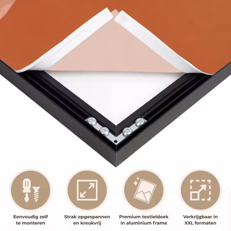 Mensen - Duo - Mode - Illustratie - Kleurrijk Textielframe zwart klein -USP_feed_closeupNL