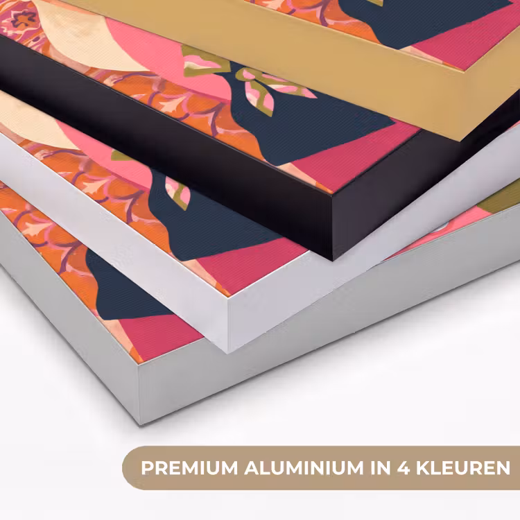 Mensen - Kaartspel - Interieur - Modern - Kleurrijk Textielframe zwart klein -USP_kleurenNL