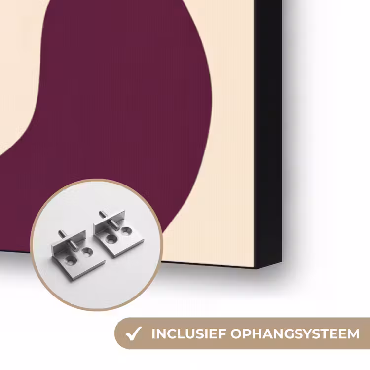 Mensen - Ruiters - Western - Illustratie - Bruin Textielframe zwart klein -USP_ophangsysteemNL