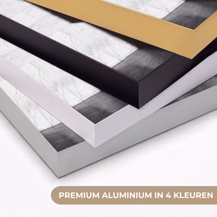 Mensen - Schaduw - Dans - Zwart-wit - Liefde Textielframe zwart klein -USP_kleurenNL
