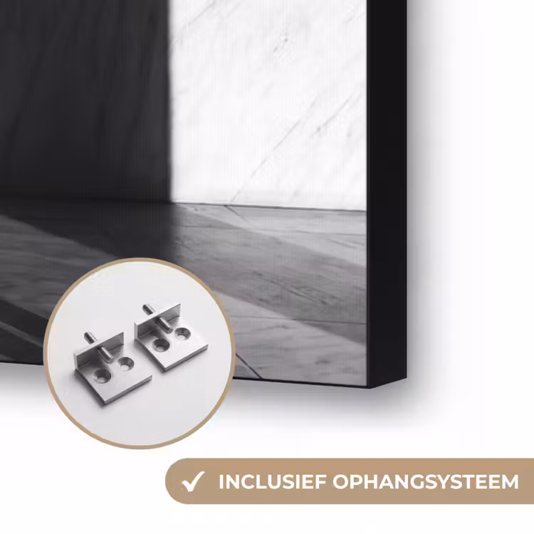 Mensen - Schaduw - Dans - Zwart-wit - Liefde Textielframe zwart klein -USP_ophangsysteemNL