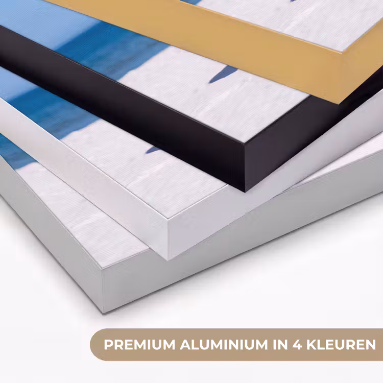 Mensen - Strand - Zomer - Recreatie - Kleurrijk Textielframe zwart klein -USP_kleurenNL