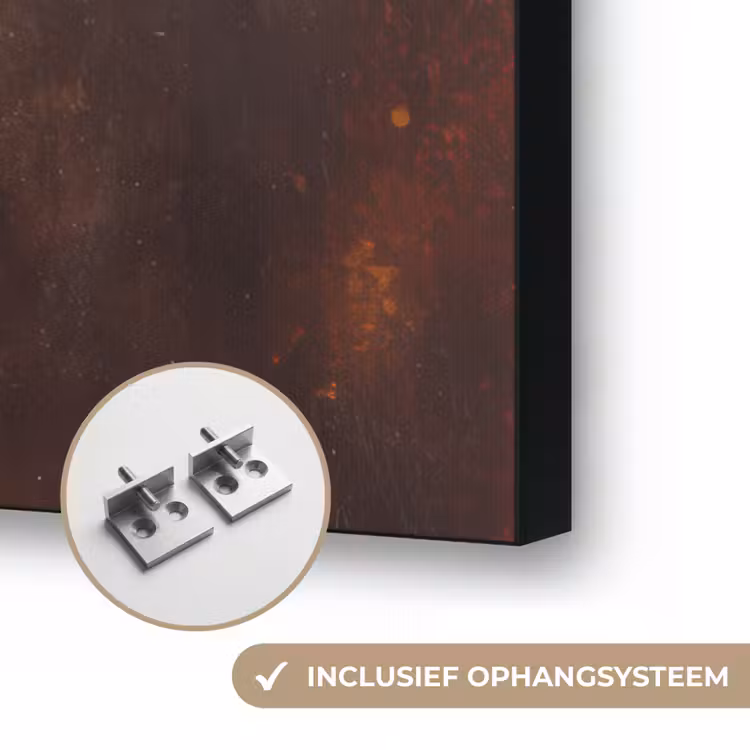 Microfoon - Bruin - Klassiek Textielframe zwart klein -USP_ophangsysteemNL