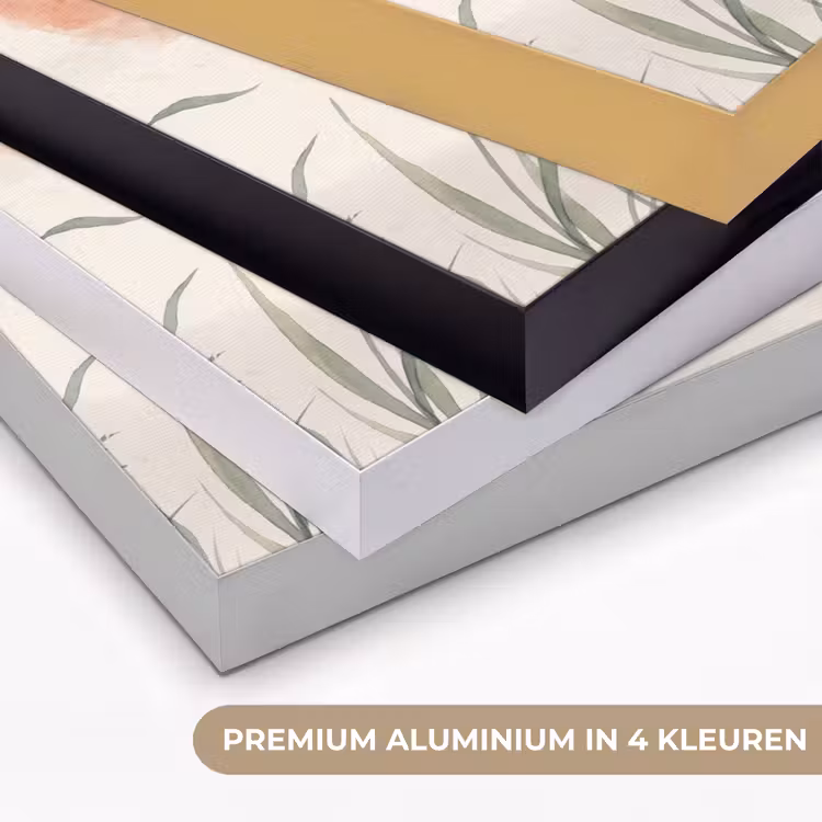 Minimalistisch - Bamboe - Groen Textielframe zwart klein -USP_kleurenNL