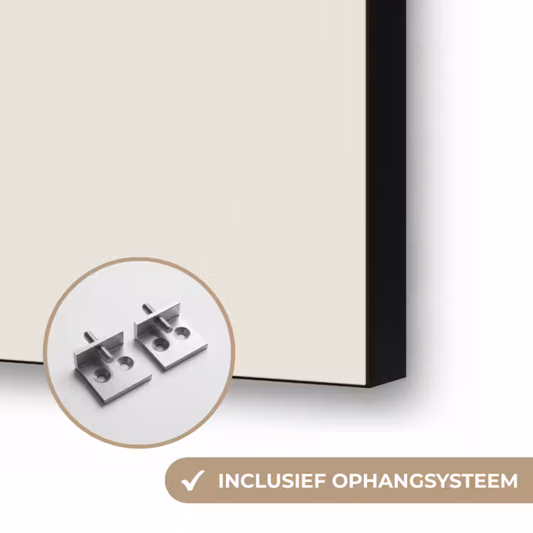 Minimalistisch - Beige - Love Textielframe zwart klein -USP_ophangsysteemNL