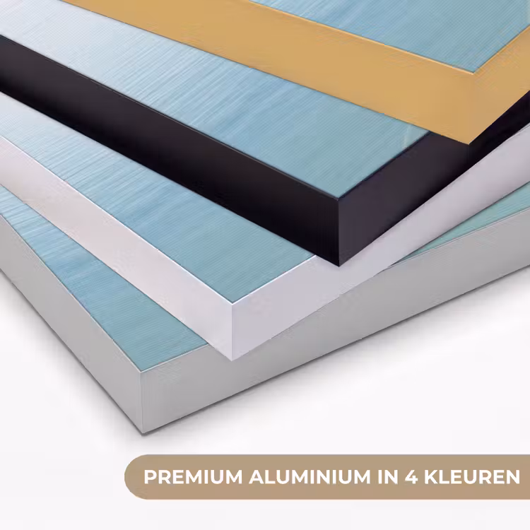 Minimalistisch - Boot - Zee Textielframe zwart klein -USP_kleurenNL