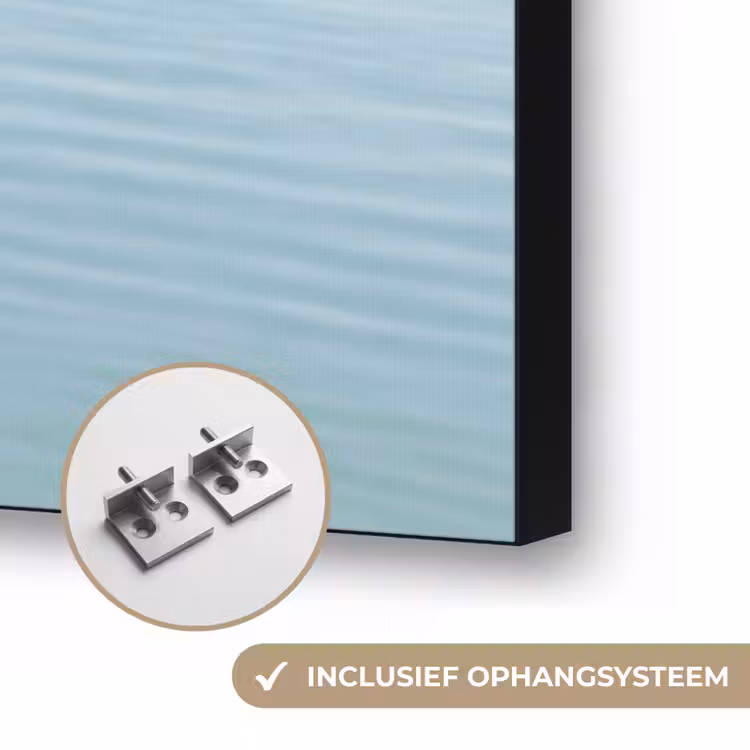 Minimalistisch - Boot - Zee Textielframe zwart klein -USP_ophangsysteemNL
