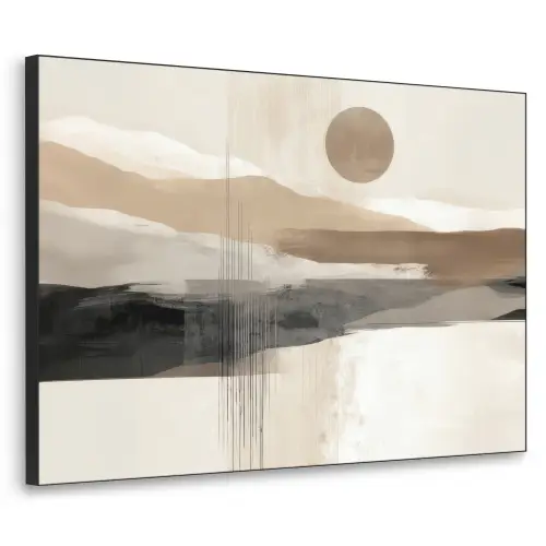 Minimalistisch - Landschap - Dimensie Textielframe - compleet frame klein -3d