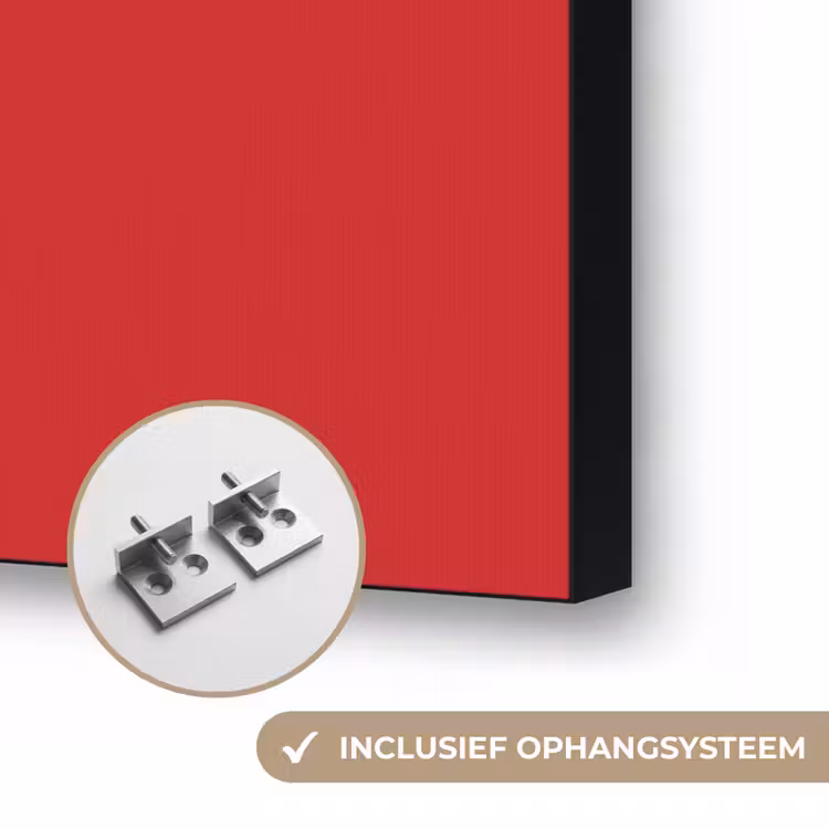 Minimalistisch - Rood - Roze - Hartjes Textielframe zwart klein -USP_ophangsysteemNL