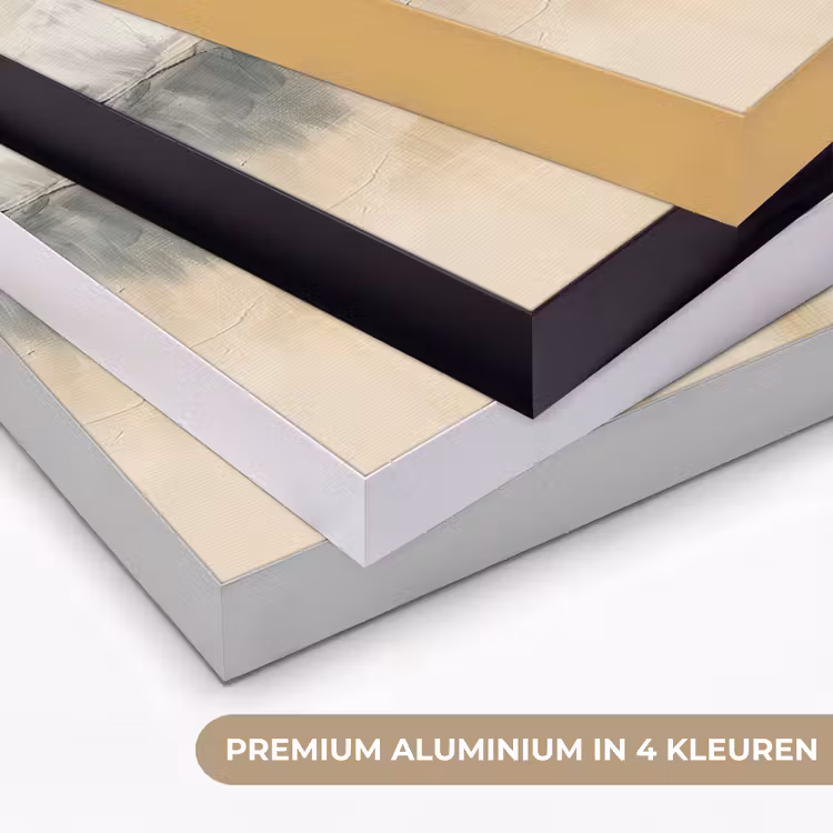 Modern - Abstract - Goud - Zwart Textielframe zwart klein -USP_kleurenNL