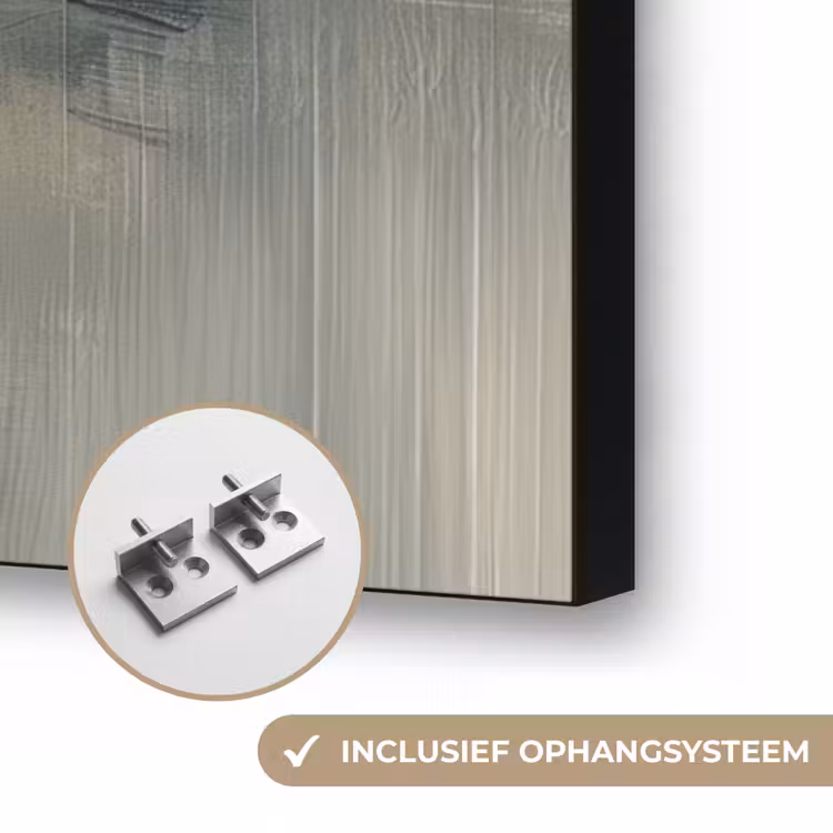 Modern - Abstract - Goud - Zwart Textielframe zwart klein -USP_ophangsysteemNL