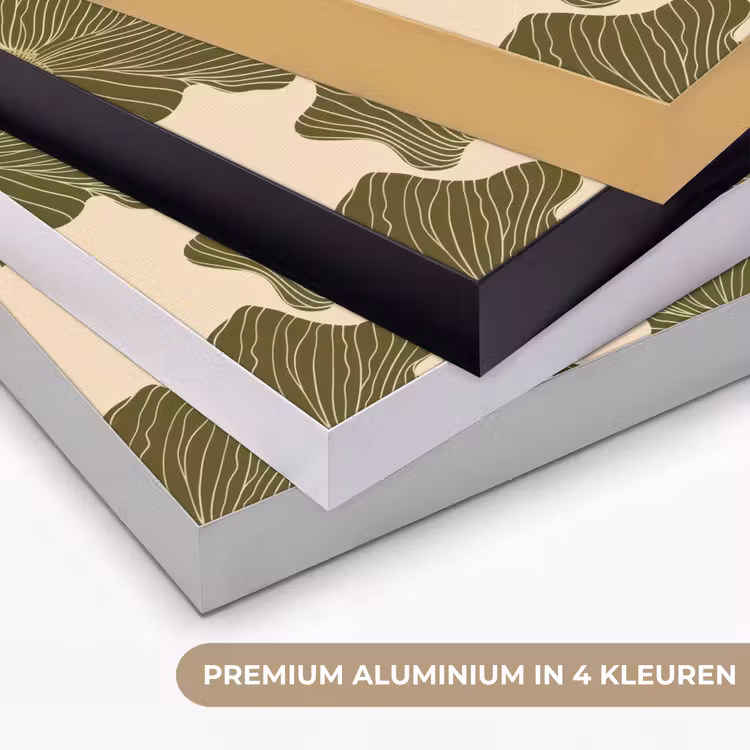 Modern - Abstract - Groen Textielframe zwart klein 947 -USP_kleurenNL