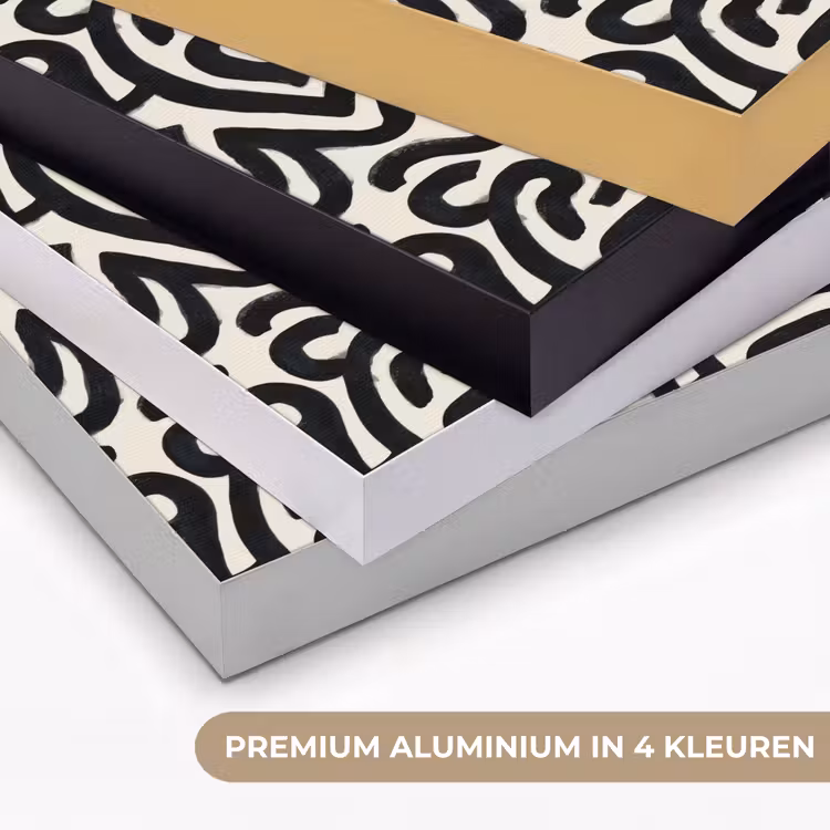Modern - Abstract - Zwart Textielframe zwart klein 947 -USP_kleurenNL