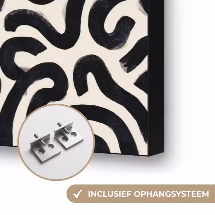Modern - Abstract - Zwart Textielframe zwart klein 947 -USP_ophangsysteemNL