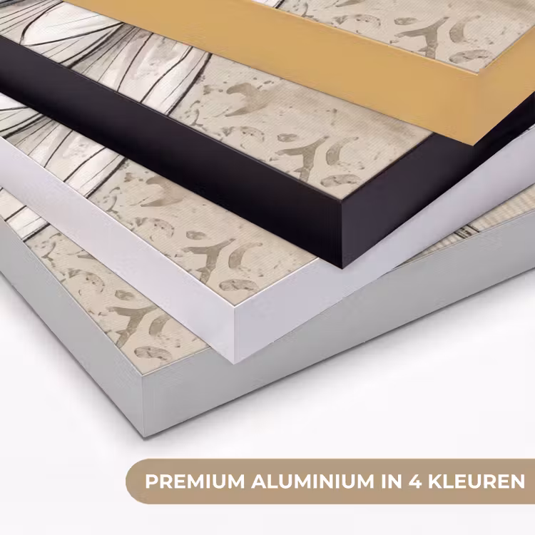 Modern - Design - Wit Textielframe zwart klein -USP_kleurenNL