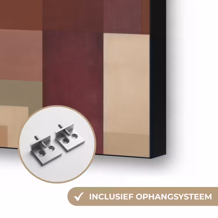Modern - Geometrie - Kleurrijk Textielframe zwart klein 947 -USP_ophangsysteemNL