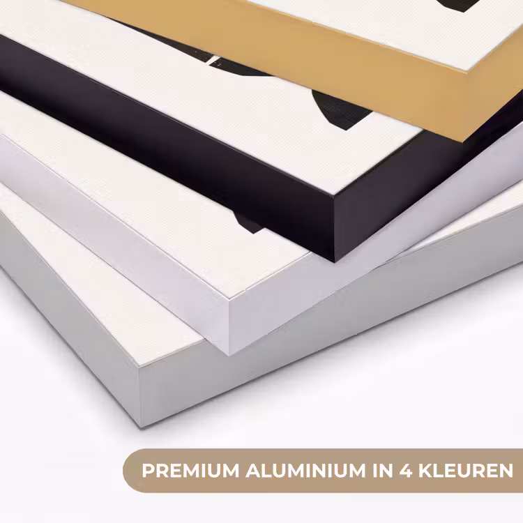 Modern - Halve cirkel - Goud - Zwart Textielframe zwart klein -USP_kleurenNL
