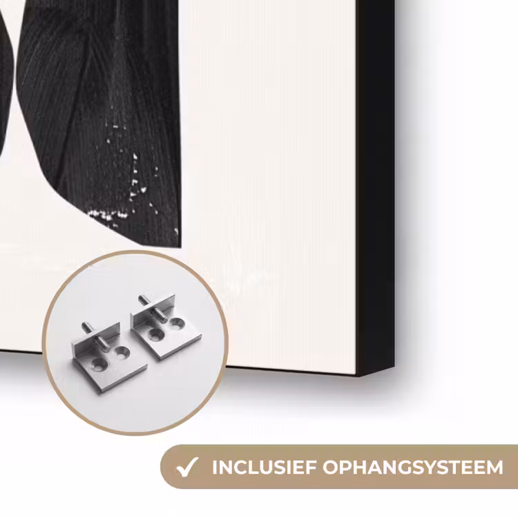Modern - Halve cirkel - Goud - Zwart Textielframe zwart klein -USP_ophangsysteemNL