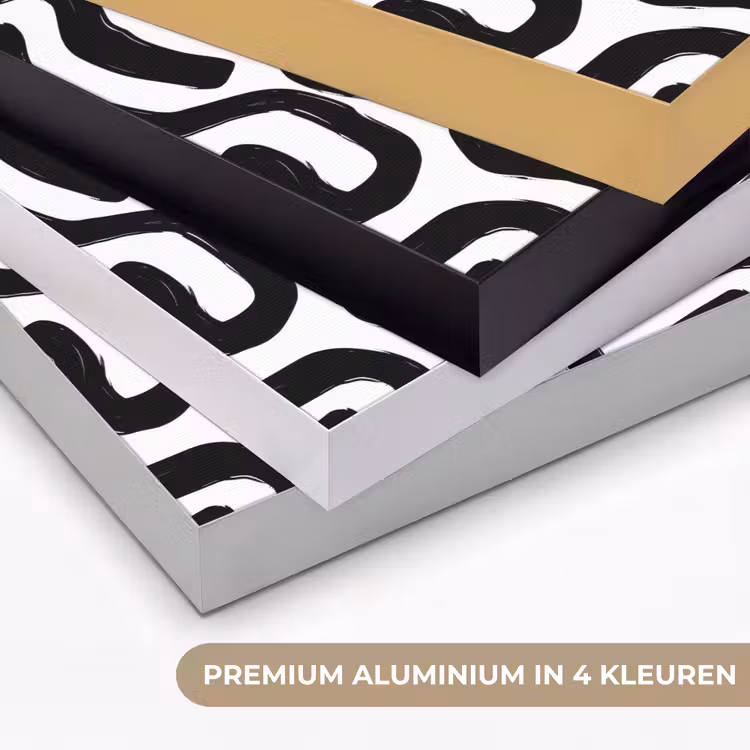 Modern - Lijnen - Zwart Textielframe zwart klein 947 -USP_kleurenNL