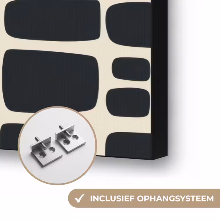 Modern - Organisch - Zwart Textielframe zwart klein 947 -USP_ophangsysteemNL