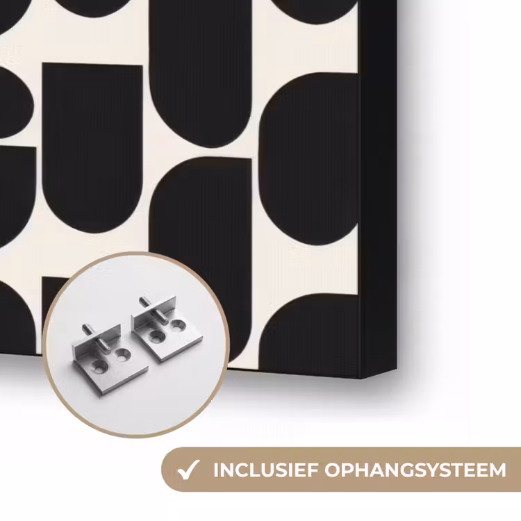 Modern - Patroon - Zwart Textielframe zwart klein 947 -USP_ophangsysteemNL