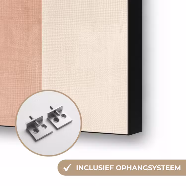 Modern - Roze - Groen - Natuur - Aesthetic Textielframe zwart klein -USP_ophangsysteemNL