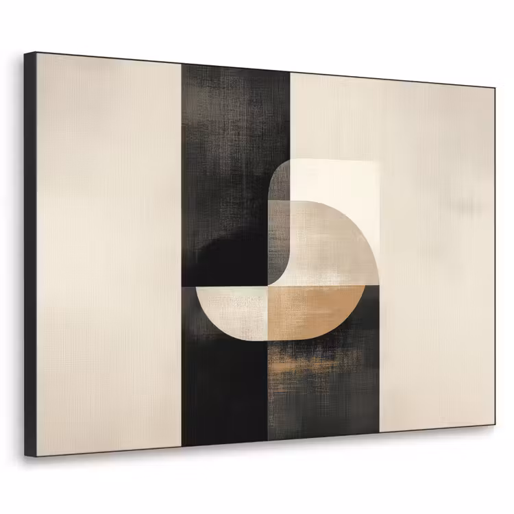 Modern - Vierkant - Vormen Textielframe zwart klein -3d
