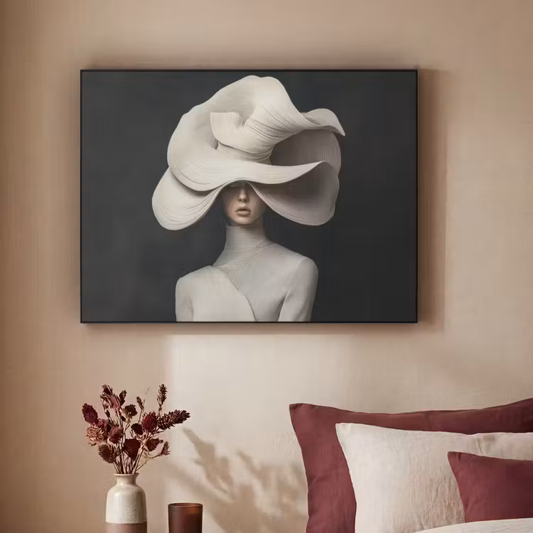 Modern - Vrouw - Hoed Textielframe - compleet frame klein -sfeer1