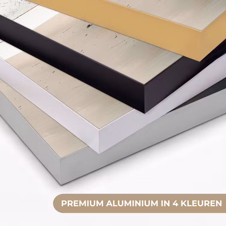 Modern - Zwart - Verf - Goud Textielframe zwart klein -USP_kleurenNL