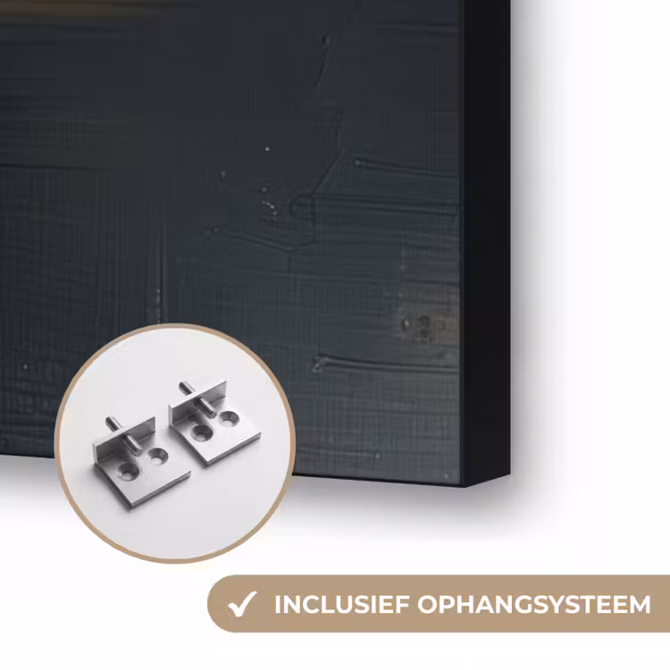 Modern - Zwart - Verf - Goud Textielframe zwart klein -USP_ophangsysteemNL