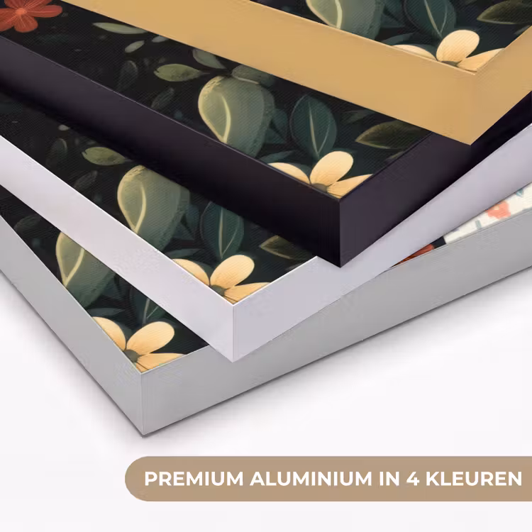Moeder - Kind - Kleurrijk - Bloemen Textielframe zwart klein -USP_kleurenNL