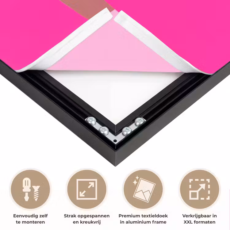 Mok - Wolken - Roze - Minimalitisch Textielframe zwart klein -USP_feed_closeupNL
