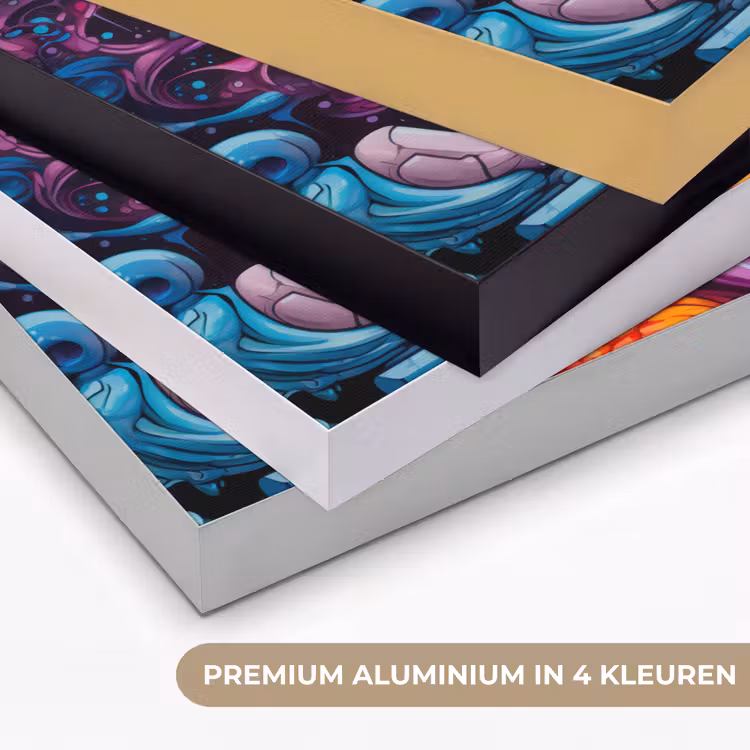 Monster - Graffiti - Kleuren - Oranje Textielframe zwart klein -USP_kleurenNL