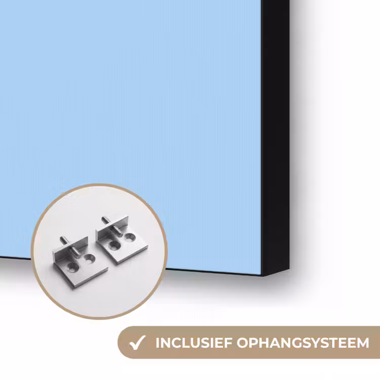 Monument - Vrijheidsbeeld - New York - Minimalistisch - Blauw Textielframe zwart klein -USP_ophangsysteemNL