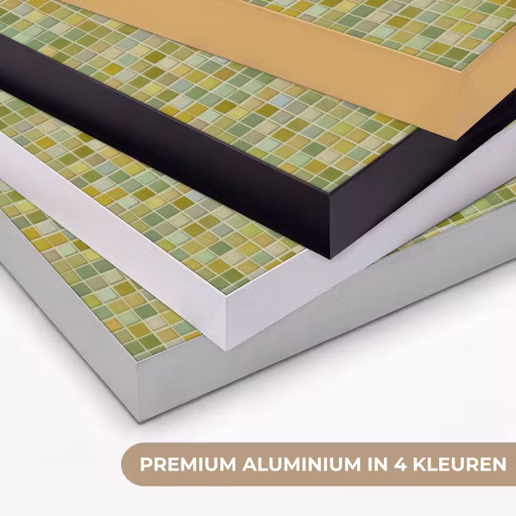 Mozaïek - Patroon - Groen Textielframe zwart klein 947 -USP_kleurenNL