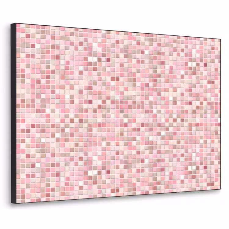 Mozaïek - Patroon - Roze Textielframe zwart klein 947 -3d