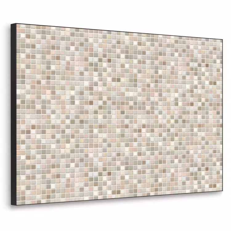 Mozaïek - Patroon- Taupe Textielframe zwart klein 947 -3d