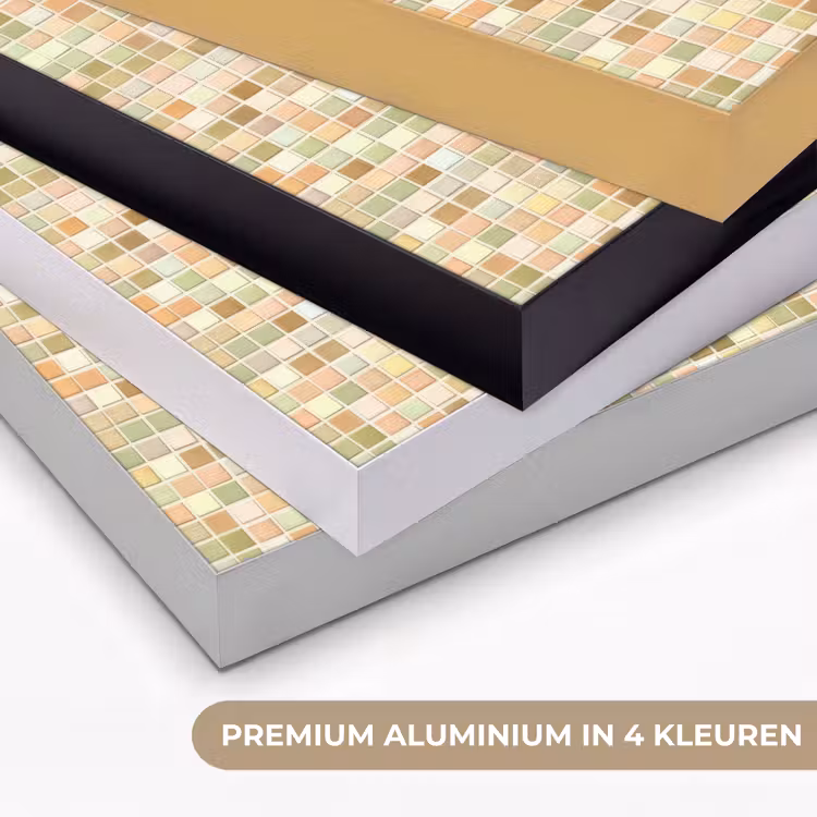 Mozaïek - Patroon - Terracotta Textielframe zwart klein 947 -USP_kleurenNL