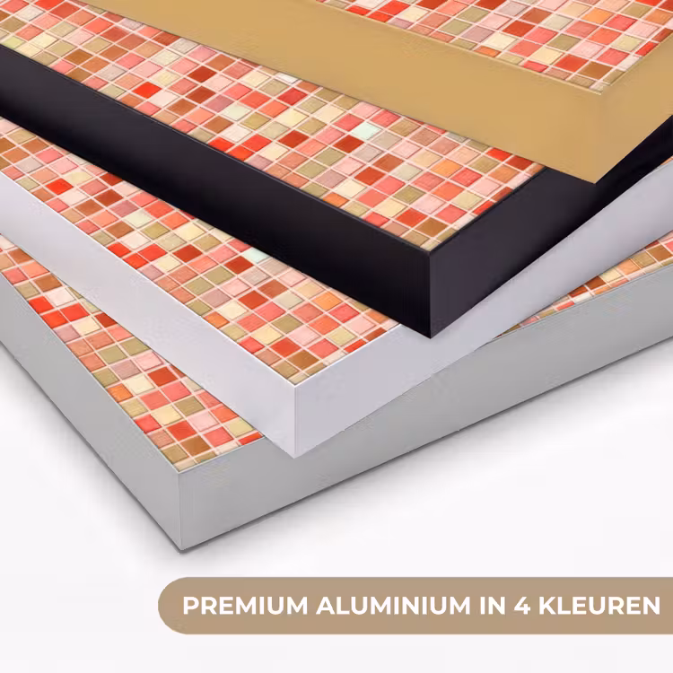 Mozaïek - Tegel - Patroon - Kleurrijk Textielframe zwart klein 947 -USP_kleurenNL