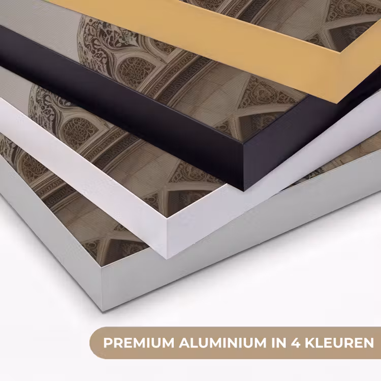 Mozaïekkoepels - Gouden spitsen - Islamitisch Textielframe zwart klein -USP_kleurenNL