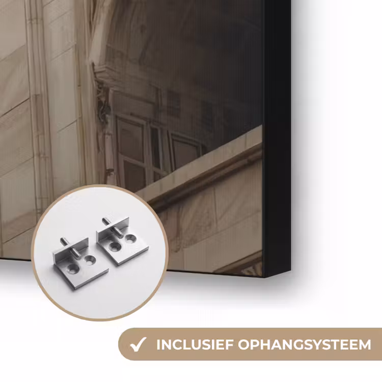 Mozaïekkoepels - Gouden spitsen - Islamitisch Textielframe zwart klein -USP_ophangsysteemNL