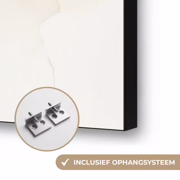 Mysterieus - Vrouw - Sepia Textielframe zwart klein -USP_ophangsysteemNL