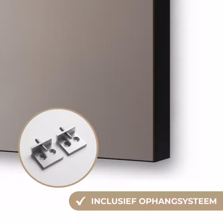 Narcissen - Geel - Bloemblaadjes Textielframe zwart klein -USP_ophangsysteemNL