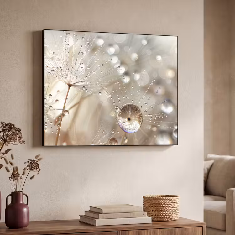 Natuur - Bloemen - Druppels - Regen Textielframe - compleet frame klein -sfeer3