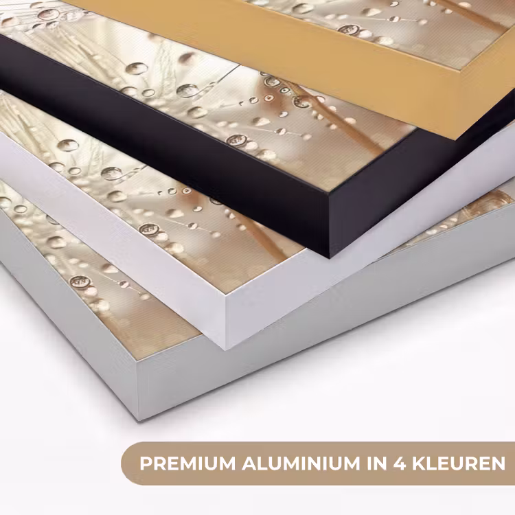 Natuur - Bloemen - Druppels - Regen Textielframe zwart klein -USP_kleurenNL