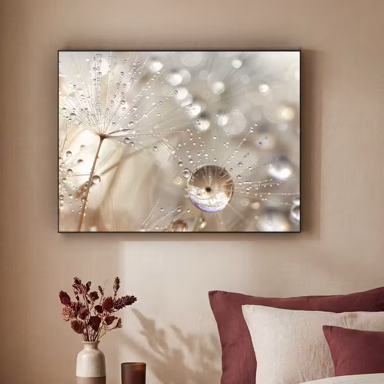 Natuur - Bloemen - Druppels - Regen Textielframe - compleet frame klein -sfeer1