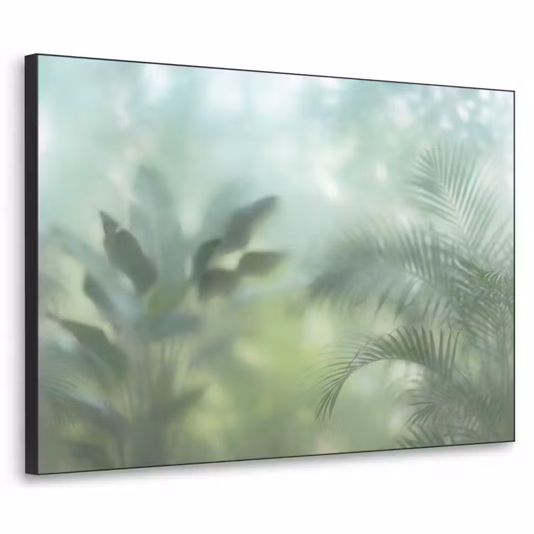 Natuur - Vervaagd - Groen - Abstract - Modern Textielframe zwart klein -3d
