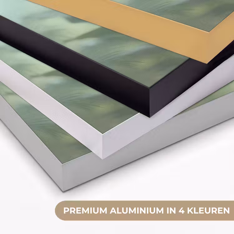 Natuur - Vervaagd - Groen - Abstract - Modern Textielframe zwart klein -USP_kleurenNL