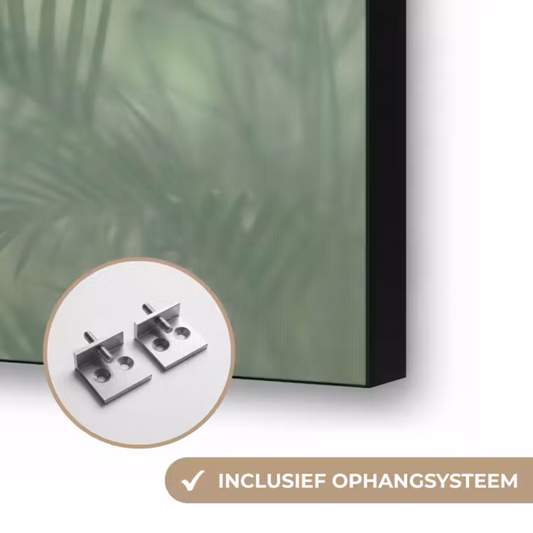 Natuur - Vervaagd - Groen - Abstract - Modern Textielframe zwart klein -USP_ophangsysteemNL